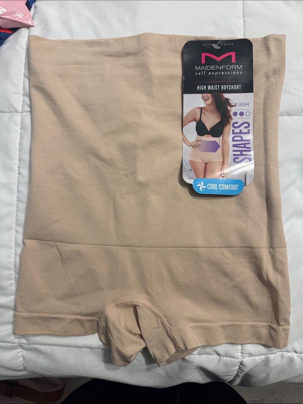 Maidenform High Waist Boyshort Shaper in Beige
